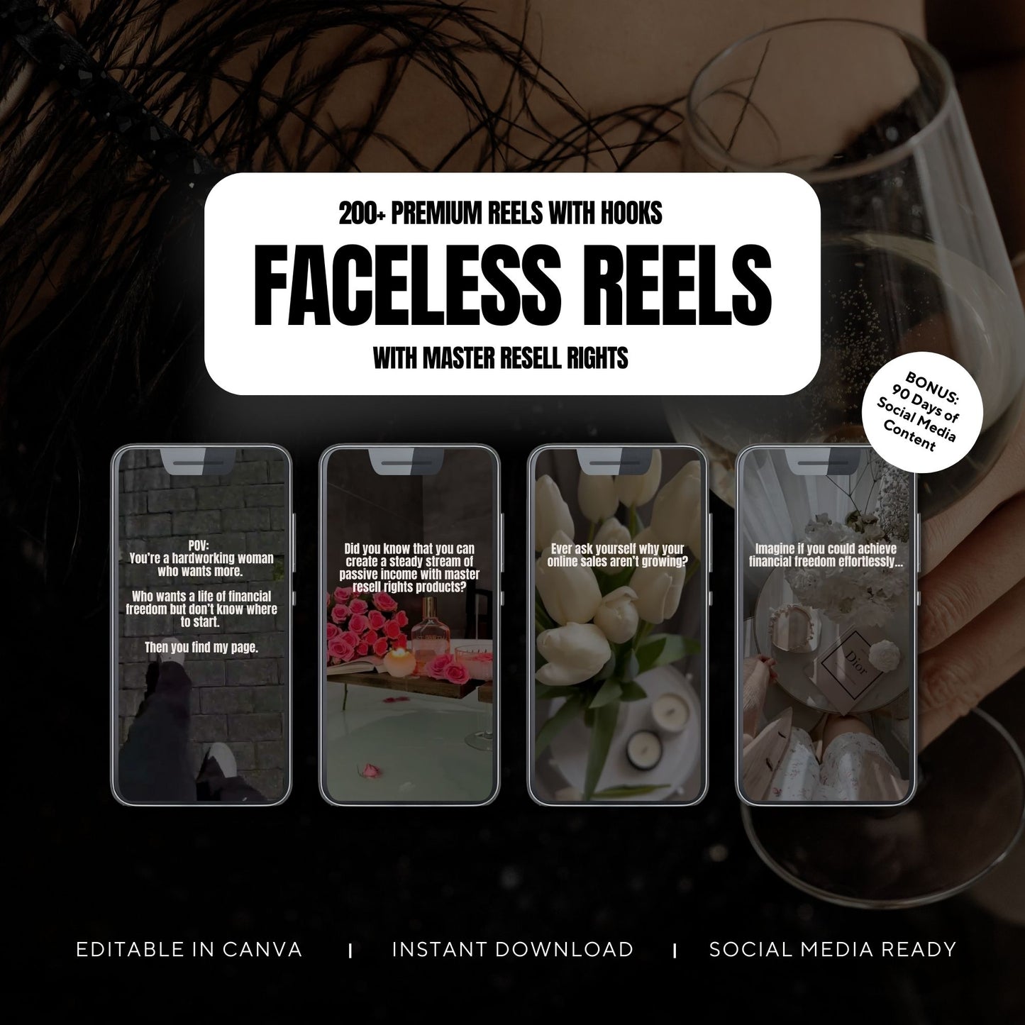 200+ Faceless Reels with Hooks