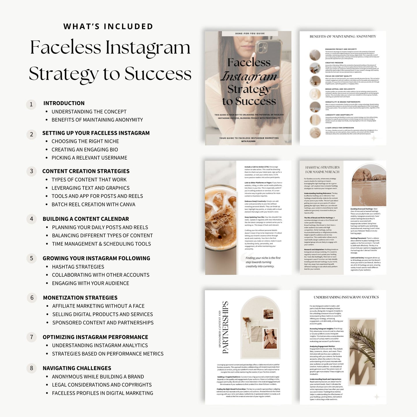 Faceless Instagram Strategy to Success E-Book