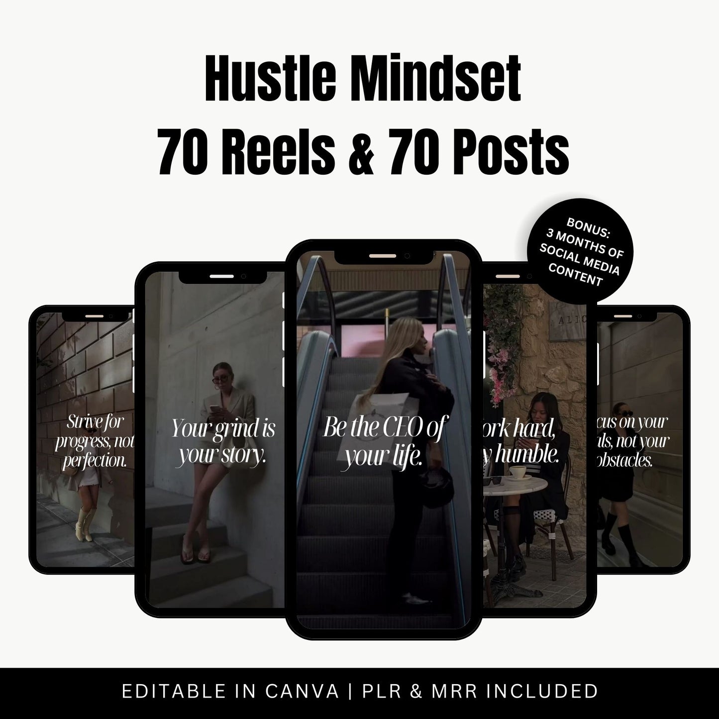 Hustle CEO Mindset DFY Reels