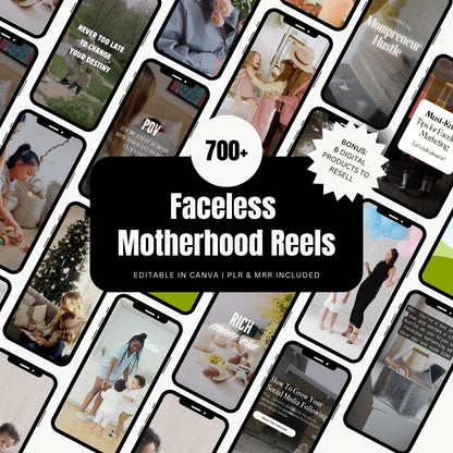 700+ Faceless Motherhood Reels