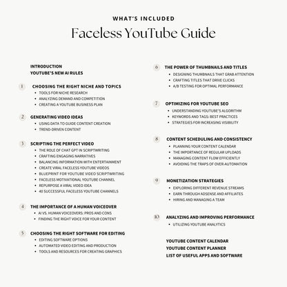 Faceless YouTube Guide