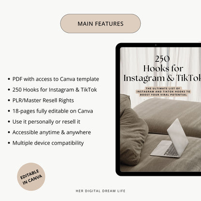 250+ Best Hooks for Instagram & TikTok