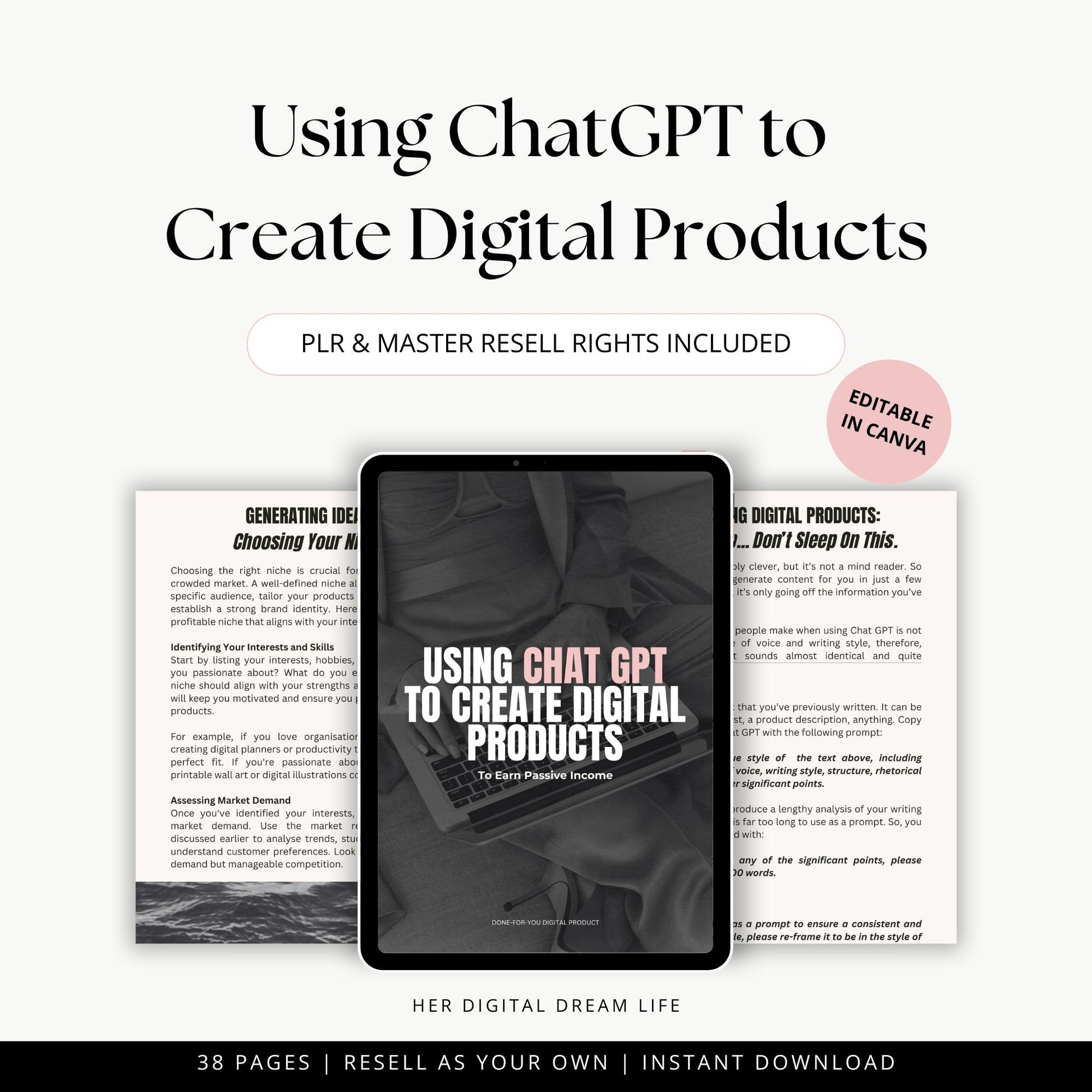 how to use chatgpt to create digital products